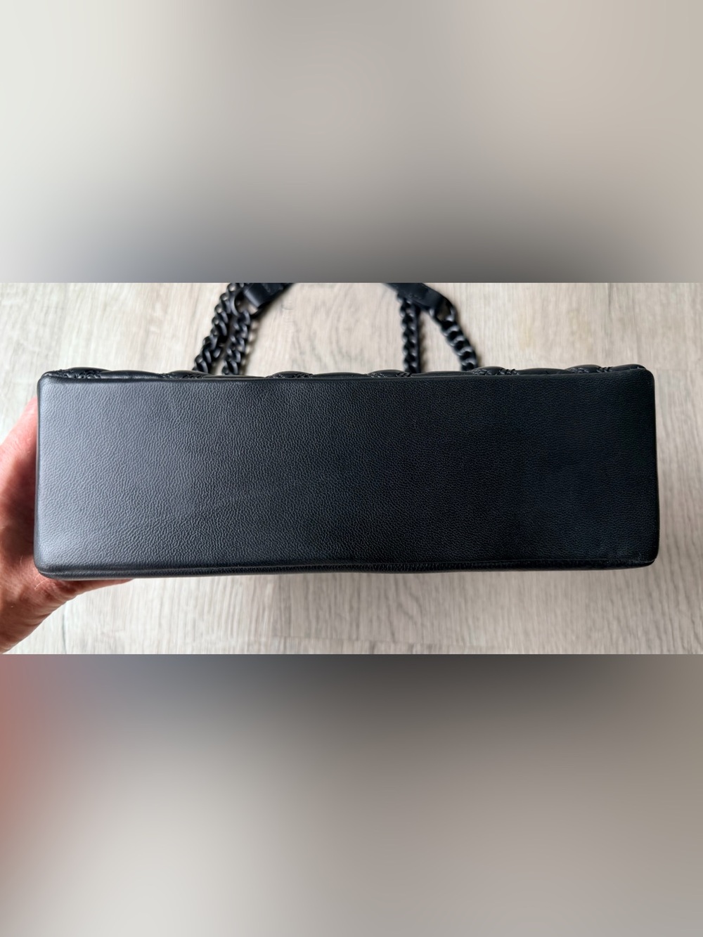 NEW Kurt Geiger Black Leather Handbag w Black Crystal Embellished Bird on Front - Picture 12 of 16